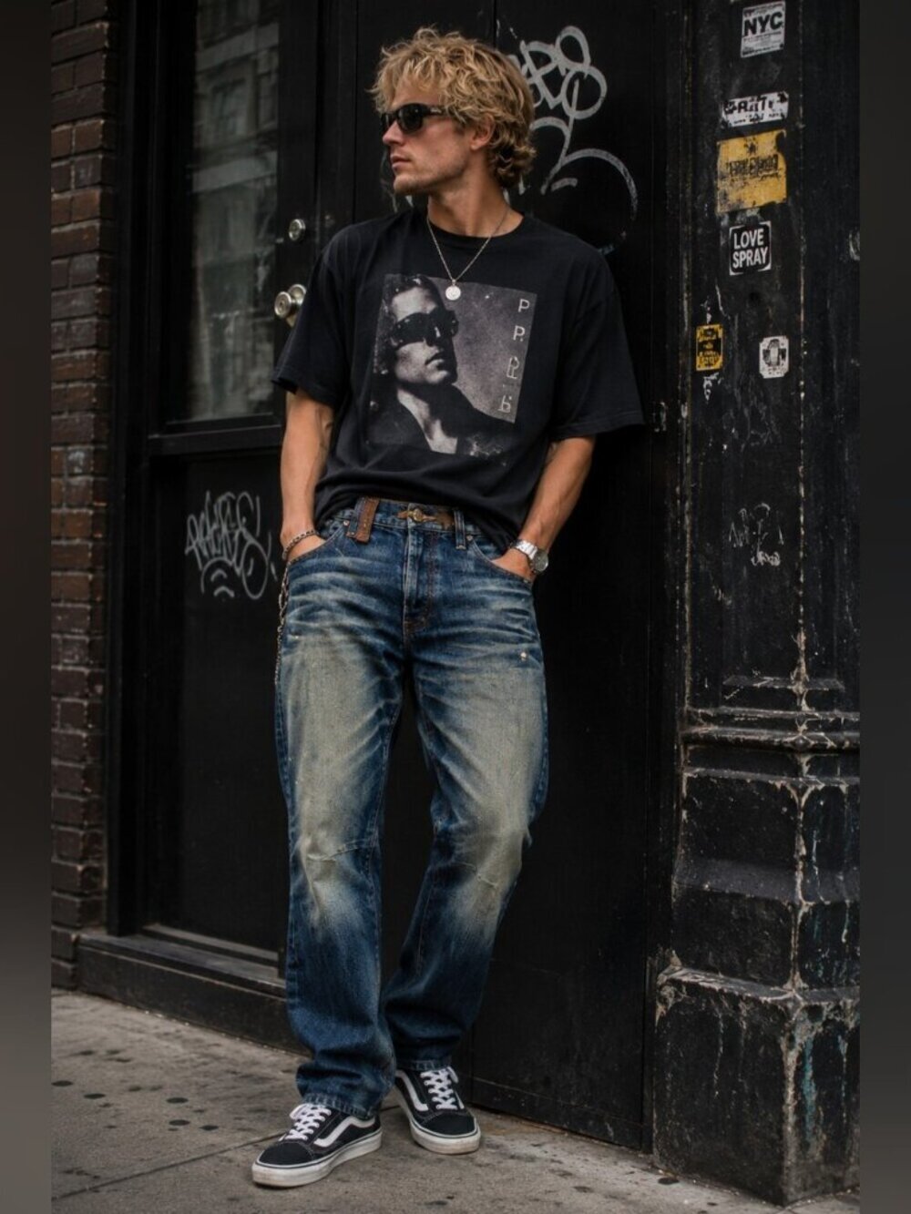 PRPS Barracuda Heart & Soul Button Fly Jeans 31 Distressed Straight Y2K Denim
